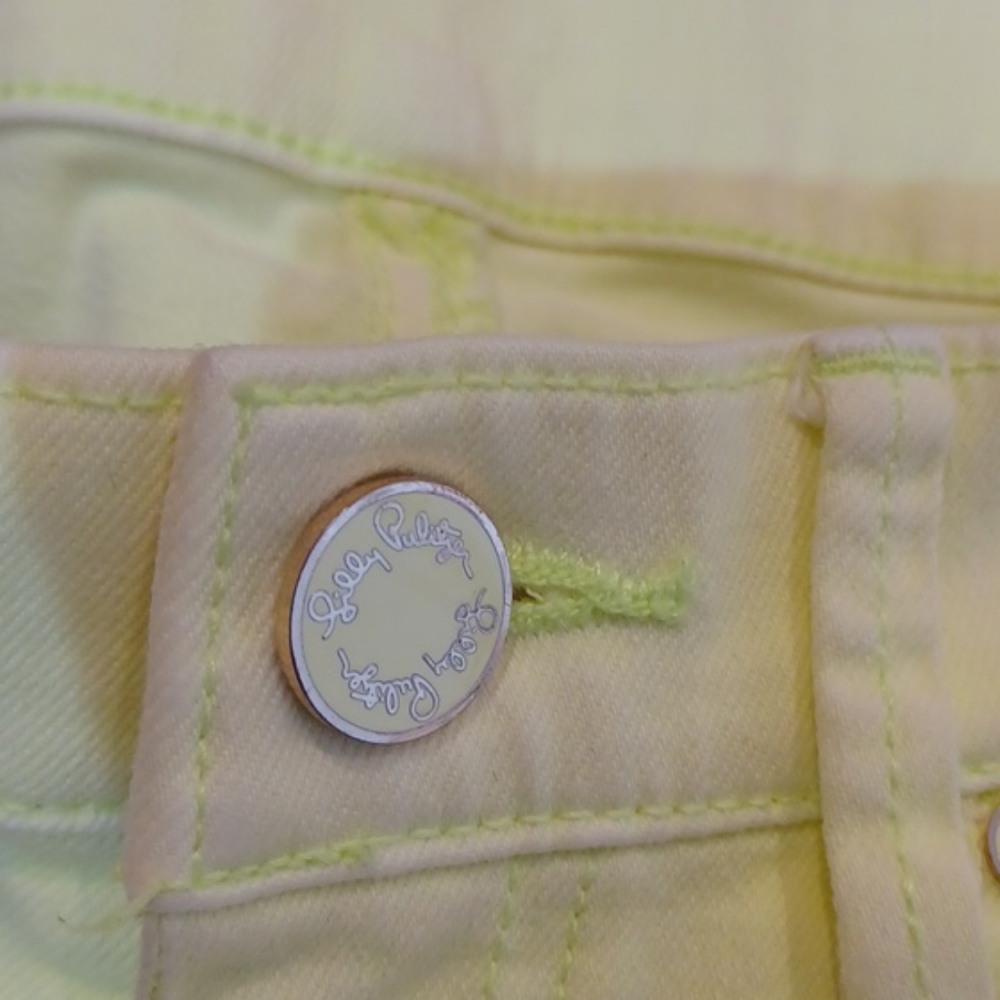 Lily Pulitzer Yellow Jean Shorts - Picture 3 of 9